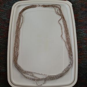 LOFT Silver Multi-Strand Necklace